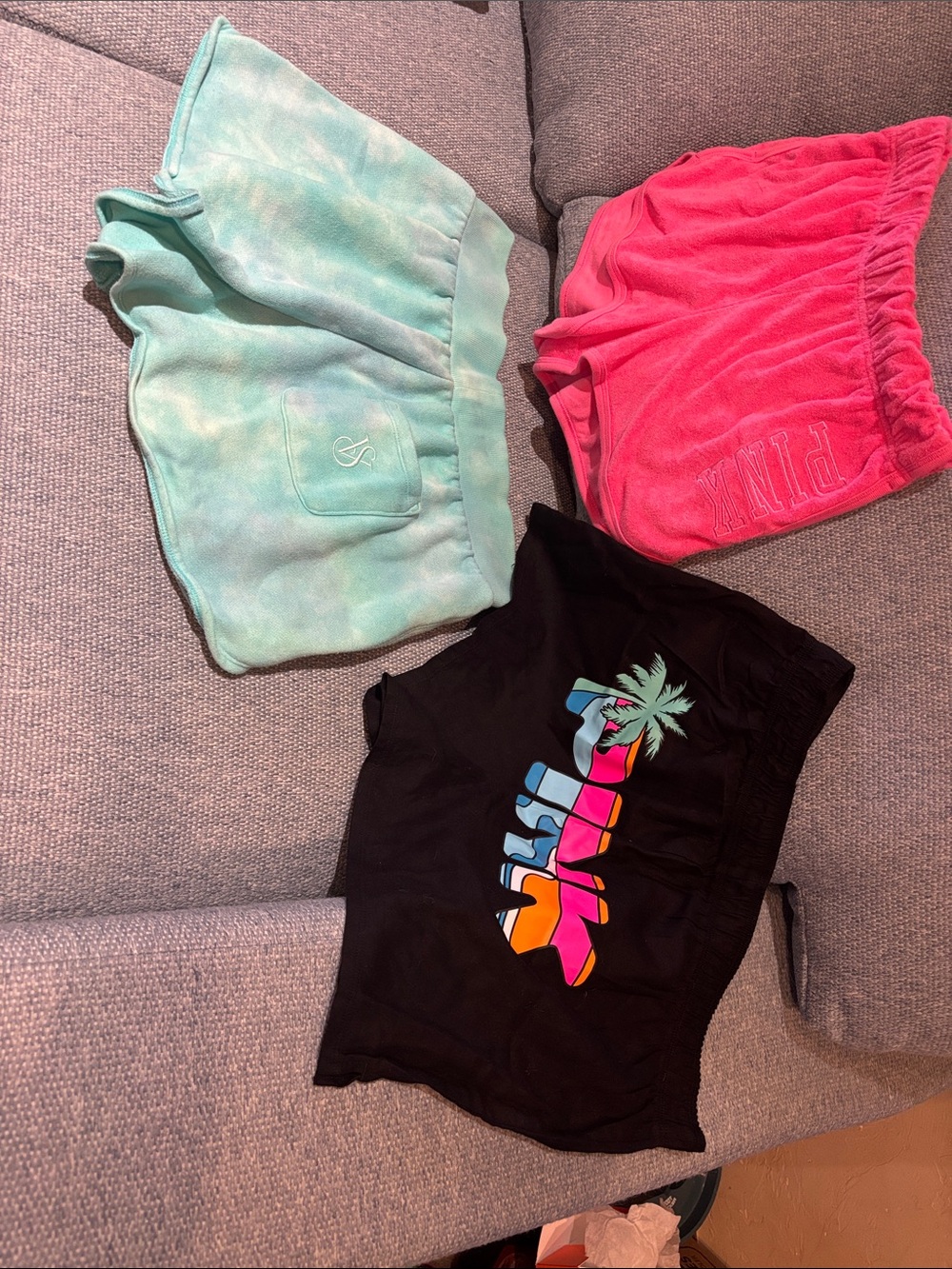 VS pink lounge shorts x 3! Medium